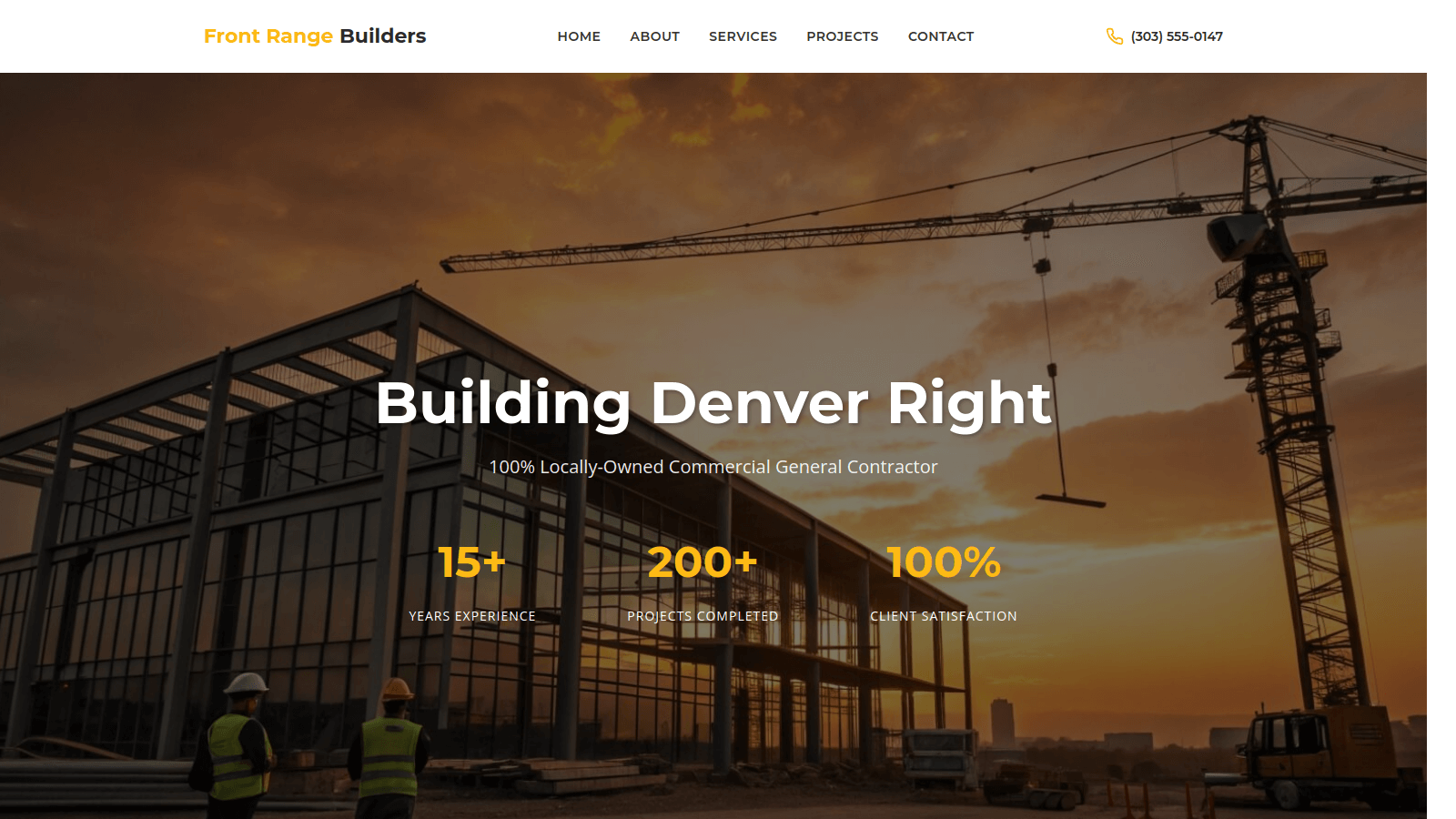Front Range Builders Website Demo